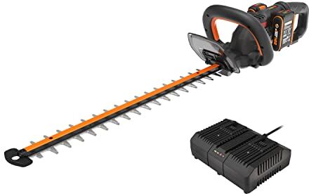 WORX TAGLIASIEPI 2X20V/2Ah LITHIO LAMA 58CM DIAMETRO TAGLIO 25MM, BATTERIE E CARICATORE DOPPIO RAPIDO INCLUSI