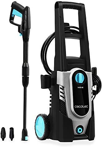 Cecotec Idropulitrice ad Alta Pressione Hidroboost 1400 Easymove, Potenza 1400W, Compatto, Potente E Portatile, Ruote e Maniglia Alta, Portata Max 408L/H, 105 Bar, Ugello Turbo e Ugello Regolabile