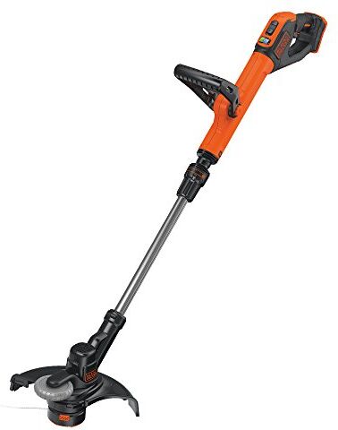 Black & Decker TAGLIABORDI TAGLIO 28 CM UNITA' SENZA BATTERIA E CARICABATTERIE- VELOCITA' REGOLABILE FILO SINGOLO 1.5 MM DOPPIA IMPUGNATURA RUOTA PER BORDATURA ALIMENTAZIONE FILO AUTOMATICA