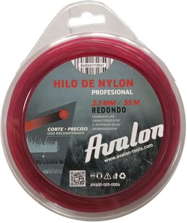 Avalon Filo Rotondo in Nylon Universale per decespugliatore e Tosaerba (2,7 mm x 35 m)