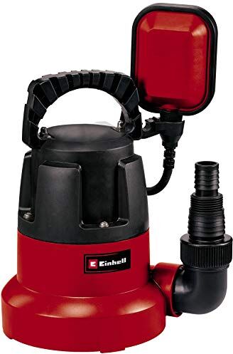 Einhell GC-SP 3580 LL Pompa immersione acque chiare fondo piatto (350 W, portata max 8000 L/h, prevalenza 7.5 m, immersione max 7m, aspirazione fino a 1 mm)