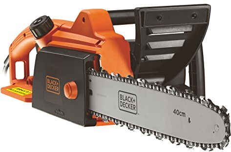 Black & Decker Motosega Elettrica Lunghezza Barra E Capacità Di Taglio 40 Cm, Doppia Impugnatura 1800 W,