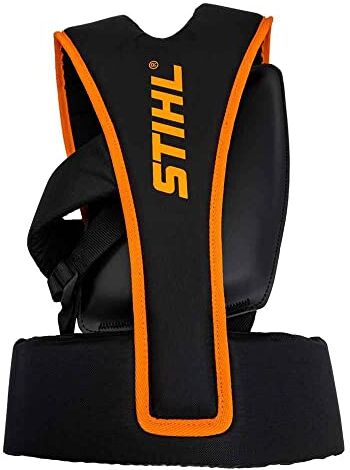 Stihl 41477109015 Tracolla doppia Advance Plus Forest per decespugliatore, morbida, imbottita, colore: Nero/Arancione