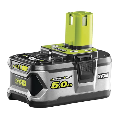 Ryobi Batteria da 18 Volt ONE+ 5,0 Ah agli ioni di litio Compatibile con tutti gli strumenti 18 V ONE+ e 100% retrocompatibile Elevata durata e prestazioni RB18L50