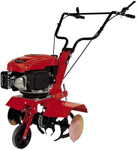 Einhell Motozappa con Motore a Scoppio Gc-Mt 2560 Ld (150 Cm³, 60 cm Larghezza di Lavoro, 3400 Min-1, 6 Coltelli a 26 Cm, Dischi Limitatori Laterali, Robuste Frese)