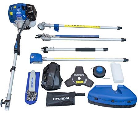 Hyundai KIT Decespugliatore Multifunzione 4 IN 1, Potenza massima 1,5 Kw, Cilindrata 42,7 cc, Blu