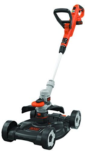 Black & Decker TAGLIABORDI A BATTERIA LITIO 18 V 2.0 AH TAGLIO 28 CM POWERSELECT ALIMENT. FILO AUTOMATICA FILO SINGOLO 1.5 mm BORD. CON RUOTA 2 ALTEZZE 40-60 mm