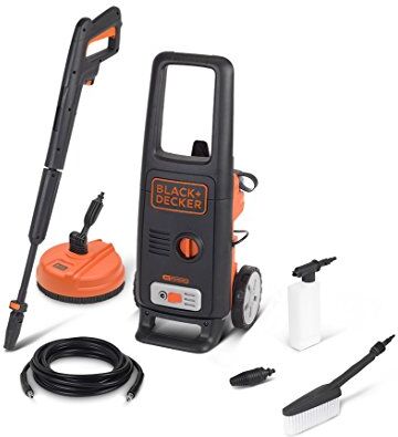 Black & Decker Idropulitrice ad Alta Pressione  con Patio Cleaner e Spazzola Fissa (1600 W, 125 bar, 420 l/h)