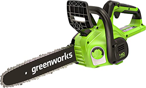 GreenWorks G40CS30II Motosega a Batteria, Lunghezza Barra 12-Pollice (30 cm), Velocità Catena 4,2m/s, 2,6kg, Auto-Lubrificante, SENZA Batteria 40V e Caricabatterie, Garanzia 3 Anni