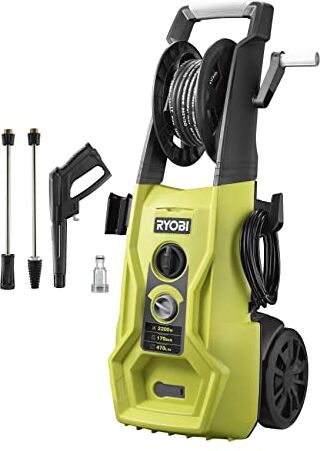 RYOBI RY170PWA, Idropulitrice 2500W 170 bar, Leggera e Compatta, con Maniglia per il Trasporto, Portata Massima di 470 L/h, 2000W