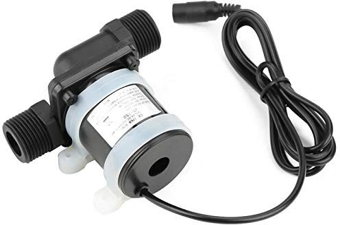 Kuuleyn Pompa dell'acqua, pompa dell'acqua di ricircolo mini cc 12v ‑40℃ ~100℃ per acqua dolce e acqua di mare a bassa rumorosità, velocità regolabile con base in gomma