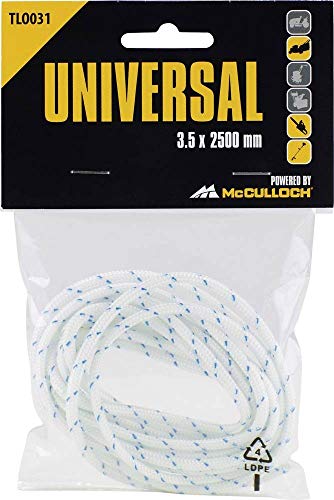 McCulloch Universal TLO031 Corda di Avviamento, Fune Adatta per Tosaerba, Tagliaerba, Motoseghe e Soffiatori per Foglie, Articolo 00057-76.168.31