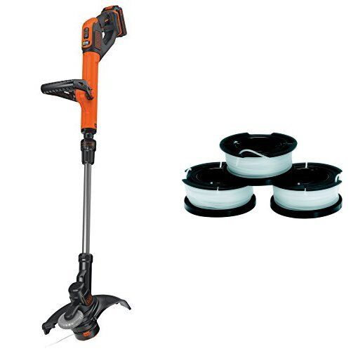 Black & Decker STC1820PC Tagliabordi con Prolunga, Bobina Reflex AFS, 18 V, 2 A, con Batteria e Caricabatteria + A6485-XJ Set 3 Rocchetti Filo Nylon Reflex, per Tagliabordi