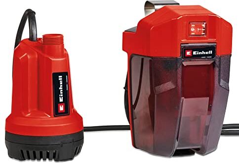 Einhell GE-SP 18 Li Solo Pompa per acque chiare a batteria Power X-Change (18V,Prevalenza 8 m, portata 5000 L/h, profondità max immersione 4 m, senza batteria e caricabatteria)