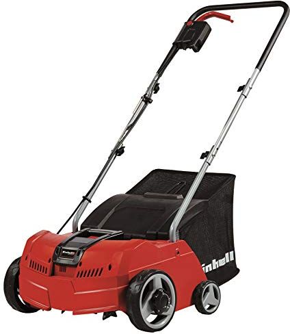 Einhell Scarificatore arieggiatore elettrico (230 V, 50 Hz, 1200 W, largh. 31 cm, sacco raccolta 28 lt, 3 regolazioni profondità di lavoro)