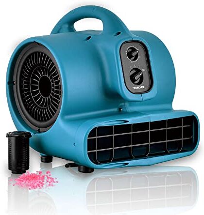 XPower Multi Air Mover Ventilatore di utilità con timer per restauro e sanificazione 3 velocità con perle di gel per l'eliminazione degli odori dell'aria