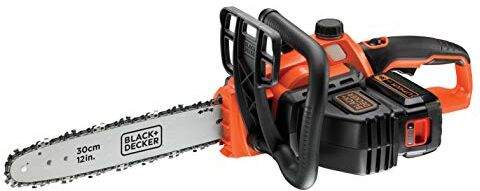 Black & Decker Motosega senza fili, 30 cm, 36 V, 2,5 Ah, 5 m/s, 1 batteria, caricatore 1h50