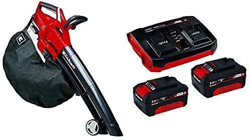 Einhell GE-CL 36 Li E-Solo Soffiatore/Aspiratore a Batteria, Rosso/Nero + Twincharger PXC Starter Kit