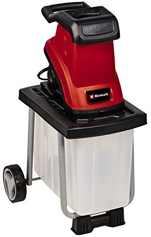 Einhell Trituratore elettrico GC-KS 2540 CB (2.500 W, spessore del ramo max. 40 mm, 2 lame reversibili in acciaio, cassetta di raccolta da 55 L, maniglia per il trasporto, pressino)