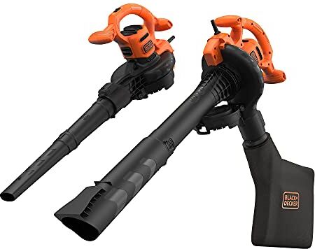 Black & Decker Soffiatore, Aspiratore, Tritturatore 2600 W, Velocità di Soffiaggio 315 Km/h