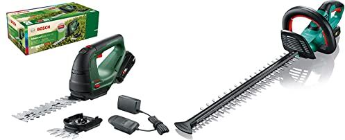 Cesoia per erba a batteria AdvancedShear 18V-10, verde & Bosch  LI Tagliasiepi 1 batteria, sistema 18 volt, lunghezza di taglio 50 cm, distanza lama 20 mm, in scatola