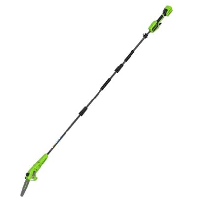 Greenworks Potatore a Batteria 24V Senza Fili, Potatore a Catena con Portata di 2,68 m, Motosega Elettrica da 20 cm con Lubrificazione Automatica, Velocità Della Catena di 6,7 m/s, Solo Utensile Greenworks Potatore a Batteria 24V Senza Fili, Potatore a Catena con Portata di 2,68 m, Motosega Elettrica da 20 cm con Lubrificazione Automatica, Velocità Della Catena di 6,7 m/s, Solo Utensile