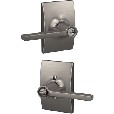 SCHLAGE Century Collection Latitude Keyed Entry Lever, F51A LAT 619 CEN SCHLAGE Century Collection Latitude Keyed Entry Lever, F51A LAT 619 CEN