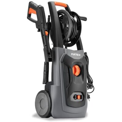 Fuxtec Idropulitrice Elettrica ad Alta Pressione , 1800W, 130 Bar, con Tubo da 6m, Serbatoio Detergente e Ugello Regolabile, Potente per Casa e Giardino Fuxtec Idropulitrice Elettrica ad Alta Pressione , 1800W, 130 Bar, con Tubo da 6m, Serbatoio Detergente e Ugello Regolabile, Potente per Casa e Giardino