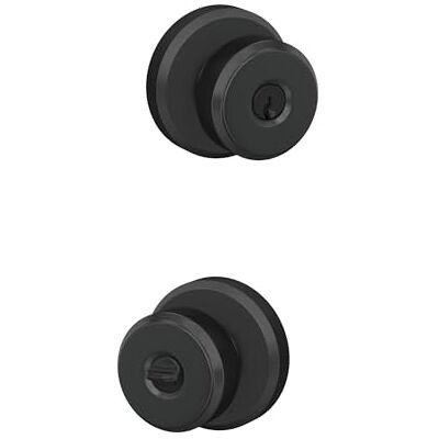 SCHLAGE Greyson Collection Bowery Entrance Lock knob, F51A BWE 622 GSN SCHLAGE Greyson Collection Bowery Entrance Lock knob, F51A BWE 622 GSN