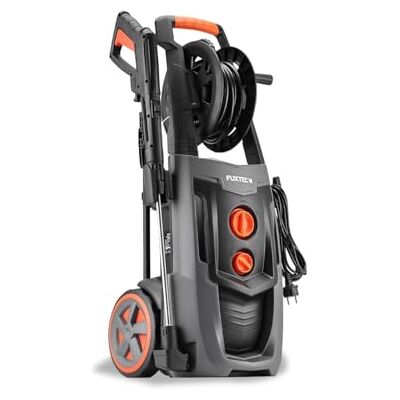 Fuxtec Idropulitrice Elettrica ad Alta Pressione , 2200W, 170 Bar, con Tubo da 7m, Serbatoio Detergente Integrato, Potente per Superfici e Veicoli Fuxtec Idropulitrice Elettrica ad Alta Pressione , 2200W, 170 Bar, con Tubo da 7m, Serbatoio Detergente Integrato, Potente per Superfici e Veicoli