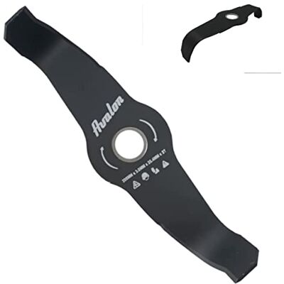 Avalon Disco Curvo a 2 Punte per decespugliatore (300 x 3,0 mm), Lama per Tagliare principalmente steli legnosi e sottobosco Resistente Avalon Disco Curvo a 2 Punte per decespugliatore (300 x 3,0 mm), Lama per Tagliare principalmente steli legnosi e sottobosco Resistente