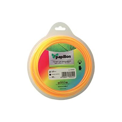 Papillon Filo per DECESPUGLIATORE Nylon Tondo 3mm x 50mt Papillon Filo per DECESPUGLIATORE Nylon Tondo 3mm x 50mt