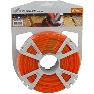 Stihl 00009302339 Filo per falciatura Rotondo, Ø 2,4 mm x 41 m, Colore: Arancione Stihl 00009302339 Filo per falciatura Rotondo, Ø 2,4 mm x 41 m, Colore: Arancione