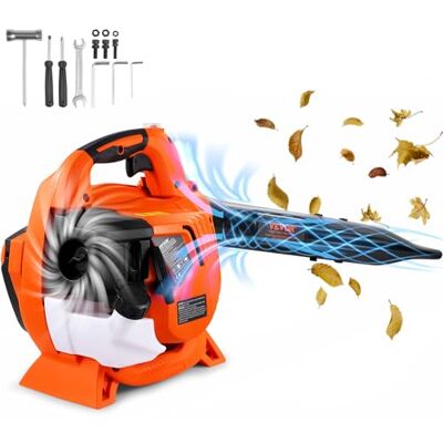 VEVOR Soffiatore per foglie a gas, Spazzaneve portatile 26 CC, Serbatoio carburante a 2 tempi, Volume d'aria 425 CFM, Velocità 95 MPH per cura del prato, Pulizia delle foglie, rimozione neve VEVOR Soffiatore per foglie a gas, Spazzaneve portatile 26 CC, Serbatoio carburante a 2 tempi, Volume d'aria 425 CFM, Velocità 95 MPH per cura del prato, Pulizia delle foglie, rimozione neve