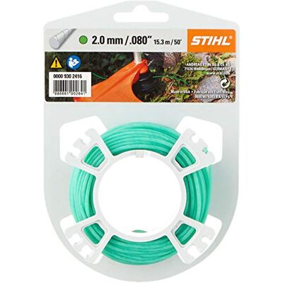 Stihl Rotolo di Filo per falciatura Rotondo e Silenzioso, 2 mm, 15,3 m, Colore: Verde Stihl Rotolo di Filo per falciatura Rotondo e Silenzioso, 2 mm, 15,3 m, Colore: Verde