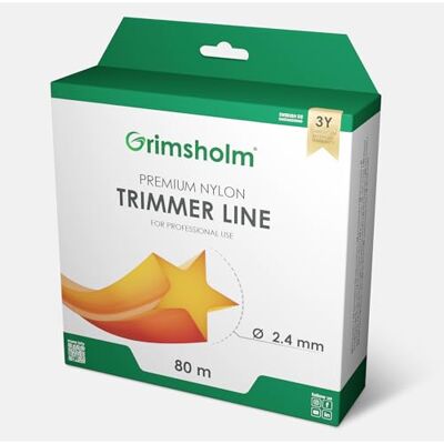 Grimsholm Green Filo per decespugliatore, Star, arancione, 2.4 mm, 80 m Grimsholm Green Filo per decespugliatore, Star, arancione, 2.4 mm, 80 m
