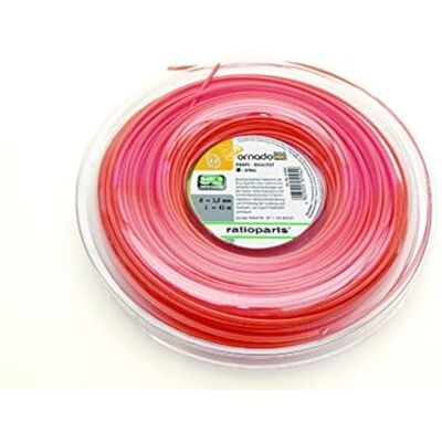 Ratioparts Filo in Nylon 2,4 mm Tornado Alu-Cut, 70 m, Colore: Arancione Ratioparts Filo in Nylon 2,4 mm Tornado Alu-Cut, 70 m, Colore: Arancione