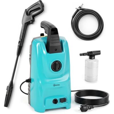 Outsunny Idropulitrice ad Alta Pressione 1500W 120 Bar Max 390 l/h Blu Outsunny Idropulitrice ad Alta Pressione 1500W 120 Bar Max 390 l/h Blu