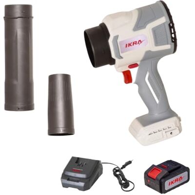 IKRA soffiatore VARIO BOOSTER IATB 20, batteria 20V 4Ah e caricabatterie Compatto e versatile: grazie al flusso d’aria ad alta velocità, soffia via foglie, erba, polvere, trucioli, sporco e neve IKRA soffiatore VARIO BOOSTER IATB 20, batteria 20V 4Ah e caricabatterie Compatto e versatile: grazie al flusso d’aria ad alta velocità, soffia via foglie, erba, polvere, trucioli, sporco e neve