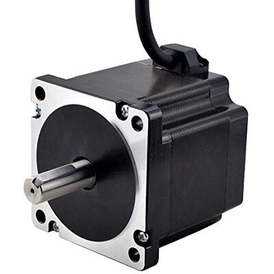 STEPPERONLINE Motore passo-passo Nema 34, da 4,8 Nm (679,87 oz.in), 6,0 A, albero con scanalatura a chiave da 14 mm con cavo da 1 m STEPPERONLINE Motore passo-passo Nema 34, da 4,8 Nm (679,87 oz.in), 6,0 A, albero con scanalatura a chiave da 14 mm con cavo da 1 m