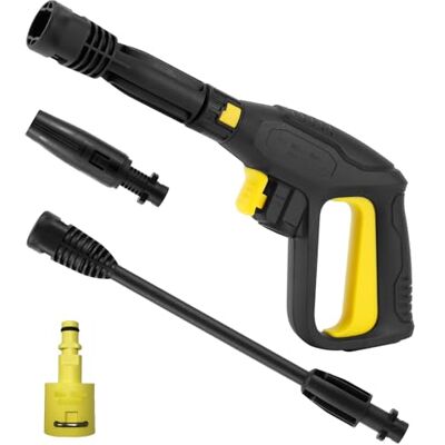 Hierbla Pistola di ricambio per idropulitrice ad alta pressione con tubo di estensione, adatta per pulitori ad alta pressione elettrici Kärcher, compatibile con tutti i tubi Kärcher serie K (), 2175 PSI Hierbla Pistola di ricambio per idropulitrice ad alta pressione con tubo di estensione, adatta per pulitori ad alta pressione elettrici Kärcher, compatibile con tutti i tubi Kärcher serie K (), 2175 PSI