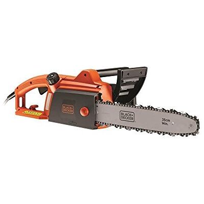 Black & Decker Motosega Elettrica Lunghezza Barra e capacità di taglio 35 cm, Doppia Impugnatura 1800 W, CS1835-QS Black & Decker Motosega Elettrica Lunghezza Barra e capacità di taglio 35 cm, Doppia Impugnatura 1800 W, CS1835-QS