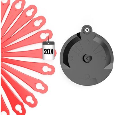 Florabest LIDL IAN 273039 Coltello in plastica (20 pezzi) con disco di taglio per tagliaerba a batteria , FAT 18 B3 Florabest LIDL IAN 273039 Coltello in plastica (20 pezzi) con disco di taglio per tagliaerba a batteria , FAT 18 B3