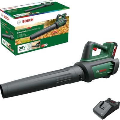 Bosch Home and Garden Soffiatore per foglie senza fili AdvancedLeafBlower 36V-750 (1 batteria da 2,0 Ah, Sistema a 36 volt, per pulire foglie difficili e aree grandi, Peso leggero: 6 libbre, in Bosch Home and Garden Soffiatore per foglie senza fili AdvancedLeafBlower 36V-750 (1 batteria da 2,0 Ah, Sistema a 36 volt, per pulire foglie difficili e aree grandi, Peso leggero: 6 libbre, in