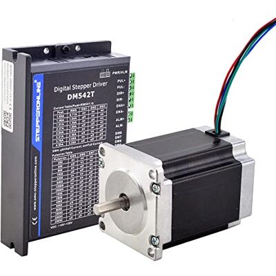 STEPPERONLINE 1 asse motore passo-passo CNC Kit 1,9 Nm 2,8 A Nema 23, motore passo-passo e driver 1,0-4,2 A, 20-50 VDC per macchina per incisione CNC, stampante 3D STEPPERONLINE 1 asse motore passo-passo CNC Kit 1,9 Nm 2,8 A Nema 23, motore passo-passo e driver 1,0-4,2 A, 20-50 VDC per macchina per incisione CNC, stampante 3D