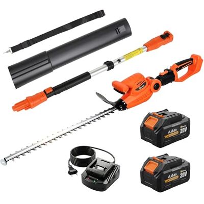 Outsunny Tagliasiepi a Batteria 18V da Giardino 2 Batterie da 4Ah Arancione Outsunny Tagliasiepi a Batteria 18V da Giardino 2 Batterie da 4Ah Arancione