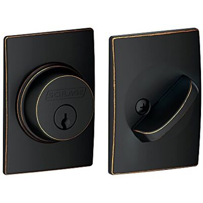 SCHLAGE Catenaccio monocilindrico con finiture secolari, bronzo invecchiato (B60 N CEN 716) SCHLAGE Catenaccio monocilindrico con finiture secolari, bronzo invecchiato (B60 N CEN 716)