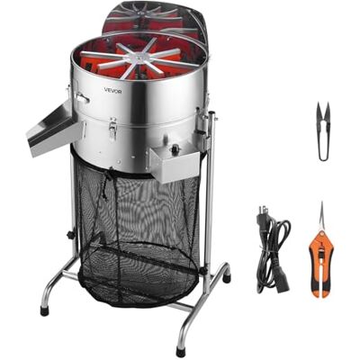 VEVOR Tagliafoglie a Ciotola Elettrico da 415 mm con Lame Affilate in Acciaio Inossidabile, velocità Regolabile, Macchina da Taglio Idroponica con Sacco di Raccolta, Potatore Manuale e Forbici VEVOR Tagliafoglie a Ciotola Elettrico da 415 mm con Lame Affilate in Acciaio Inossidabile, velocità Regolabile, Macchina da Taglio Idroponica con Sacco di Raccolta, Potatore Manuale e Forbici