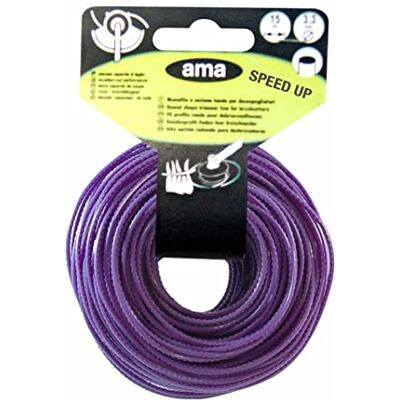 AMA Filo per Decespugliatore Seghettato Viola – Bobina da 15 m, Sezione Quadrata Ø 2,7 mm, Potenza di Taglio Aggressiva per Giardinaggio AMA Filo per Decespugliatore Seghettato Viola – Bobina da 15 m, Sezione Quadrata Ø 2,7 mm, Potenza di Taglio Aggressiva per Giardinaggio
