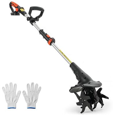 Outsunny Motocoltivatore Cordless 18V, Motozappa 20cm Larghezza, 4 Lame Outsunny Motocoltivatore Cordless 18V, Motozappa 20cm Larghezza, 4 Lame
